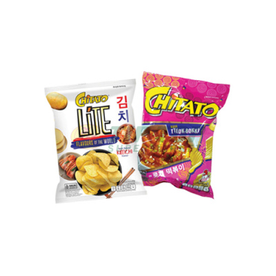 Chitato Lite Snack Keripik Kentang Seoul Baechu Kimchi 65gr/Snack Rose Tteok-Bokki 68gr